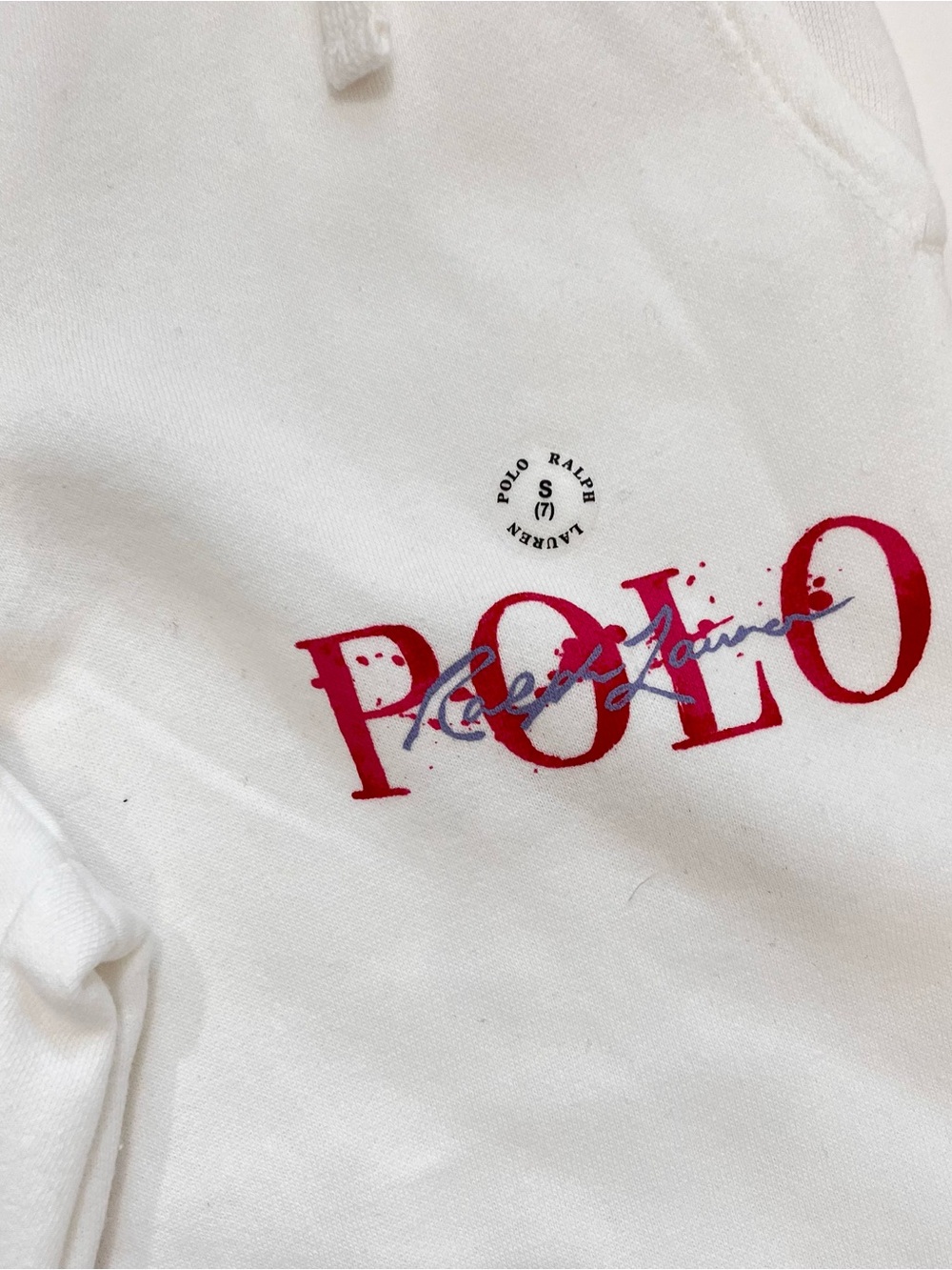 Ralph Lauren White Pants and Hoodie Set with Pink Polo Logo - Picture 6 of 10